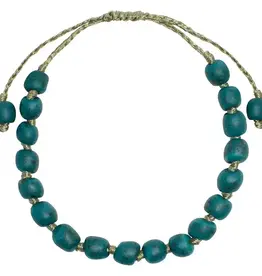 Global Mamas Glass Pearls Bracelet (Teal)