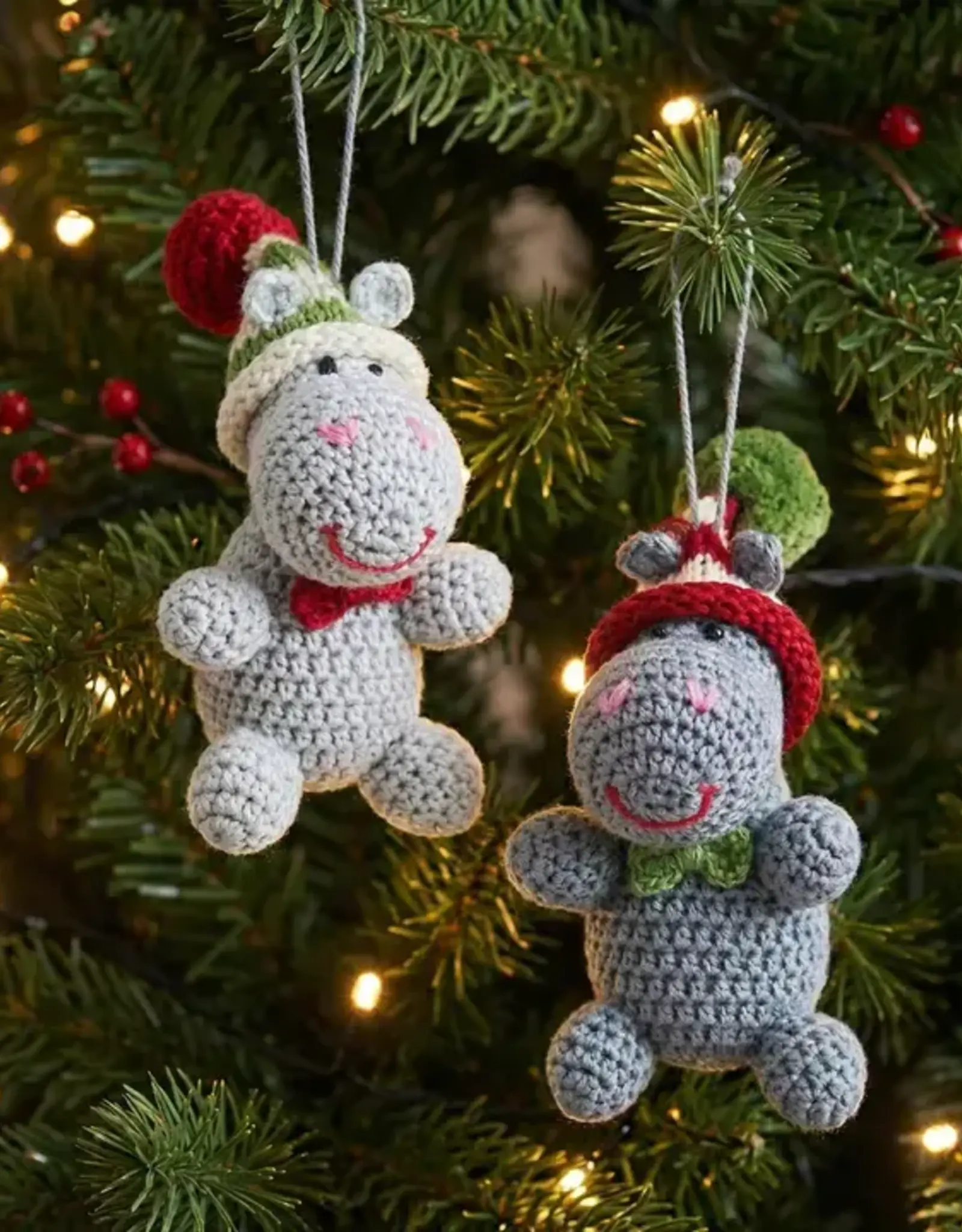 Melange Collection Crochet Hippo Ornament