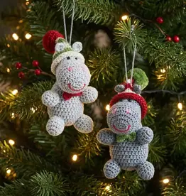 Melange Collection Crochet Hippo Ornament