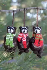 Melange Collection Knit Raccoon Ornament