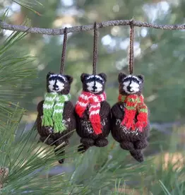 Melange Collection Knit Raccoon Ornament
