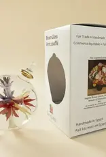 Dandarah Blown Glass Ornament - Renoir Bouquet of Chrysanthemums