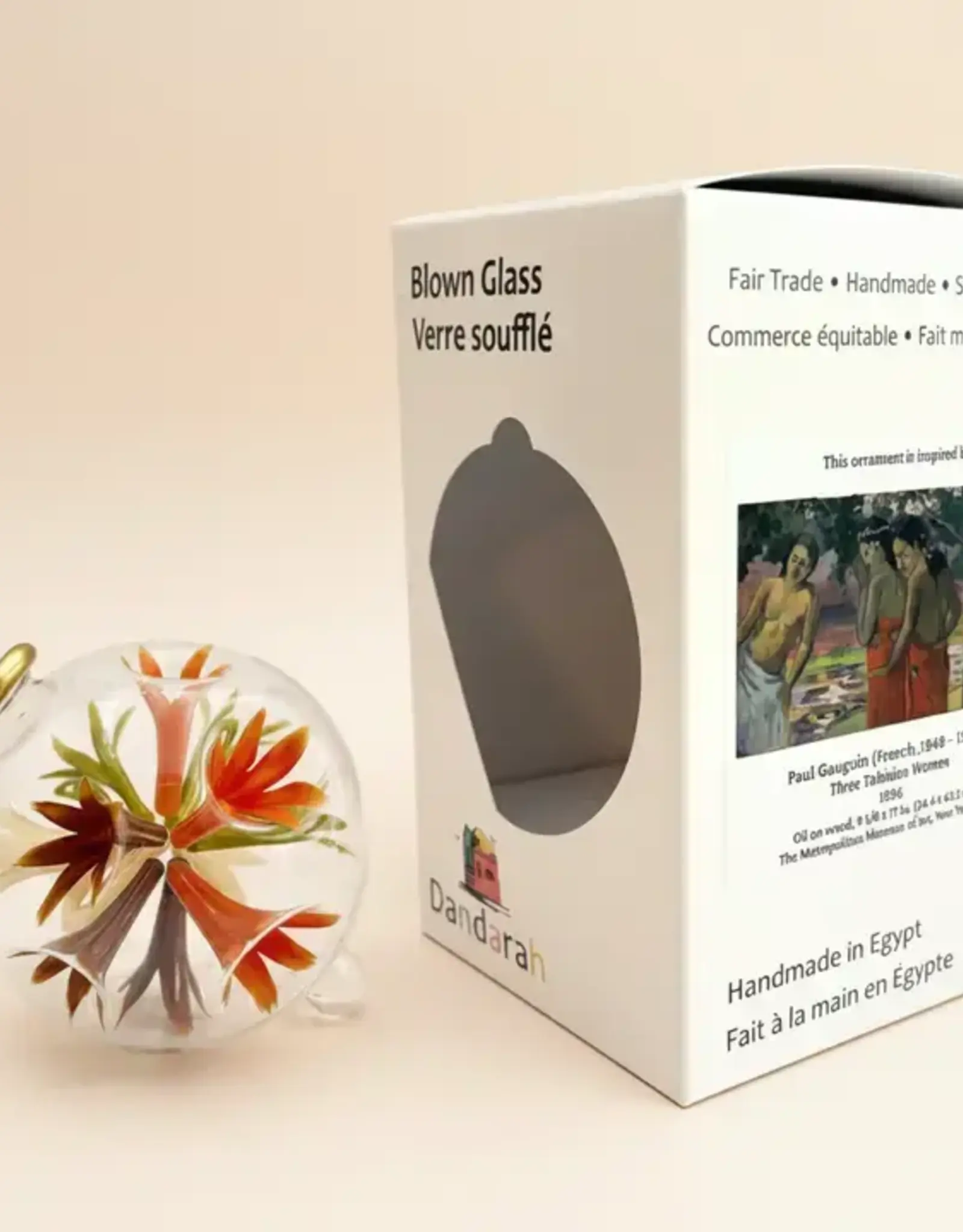 Dandarah Blown Glass Ornament - Gauguin Three Tahitian Women