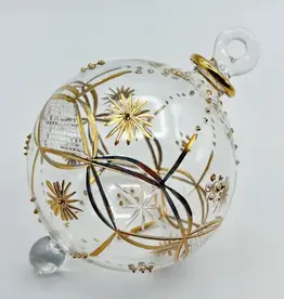 Dandarah Blown Glass Ornament - Drop Gold