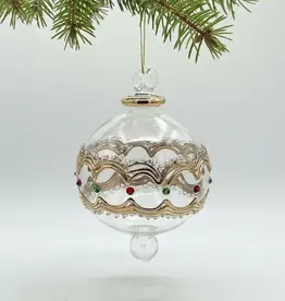 Dandarah Blown Glass Ornament - Gold Tiara