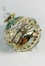 Dandarah Small Blown Glass Ornament - Green Garland