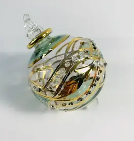 Dandarah Small Blown Glass Ornament - Green Garland