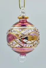 Dandarah Small Blown Glass Ornament - Red Garland