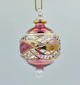 Dandarah Small Blown Glass Ornament - Red Garland