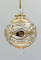 Dandarah Small Blown Glass Ornament - Yellow Garland