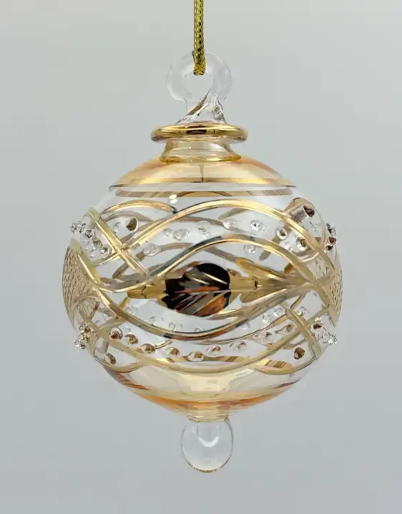 Dandarah Small Blown Glass Ornament - Yellow Garland