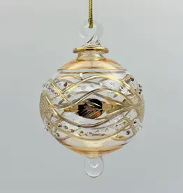 Dandarah Small Blown Glass Ornament - Yellow Garland