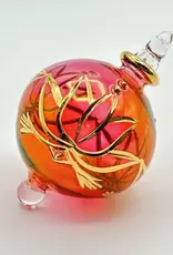 Dandarah Small Blown Glass Ornament - Red Lotus
