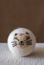 Ethical Global Cream Cat Felt Dryer Ball