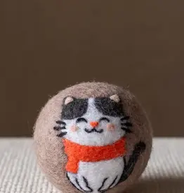 Ethical Global Cat with Scarf Dryer Ball