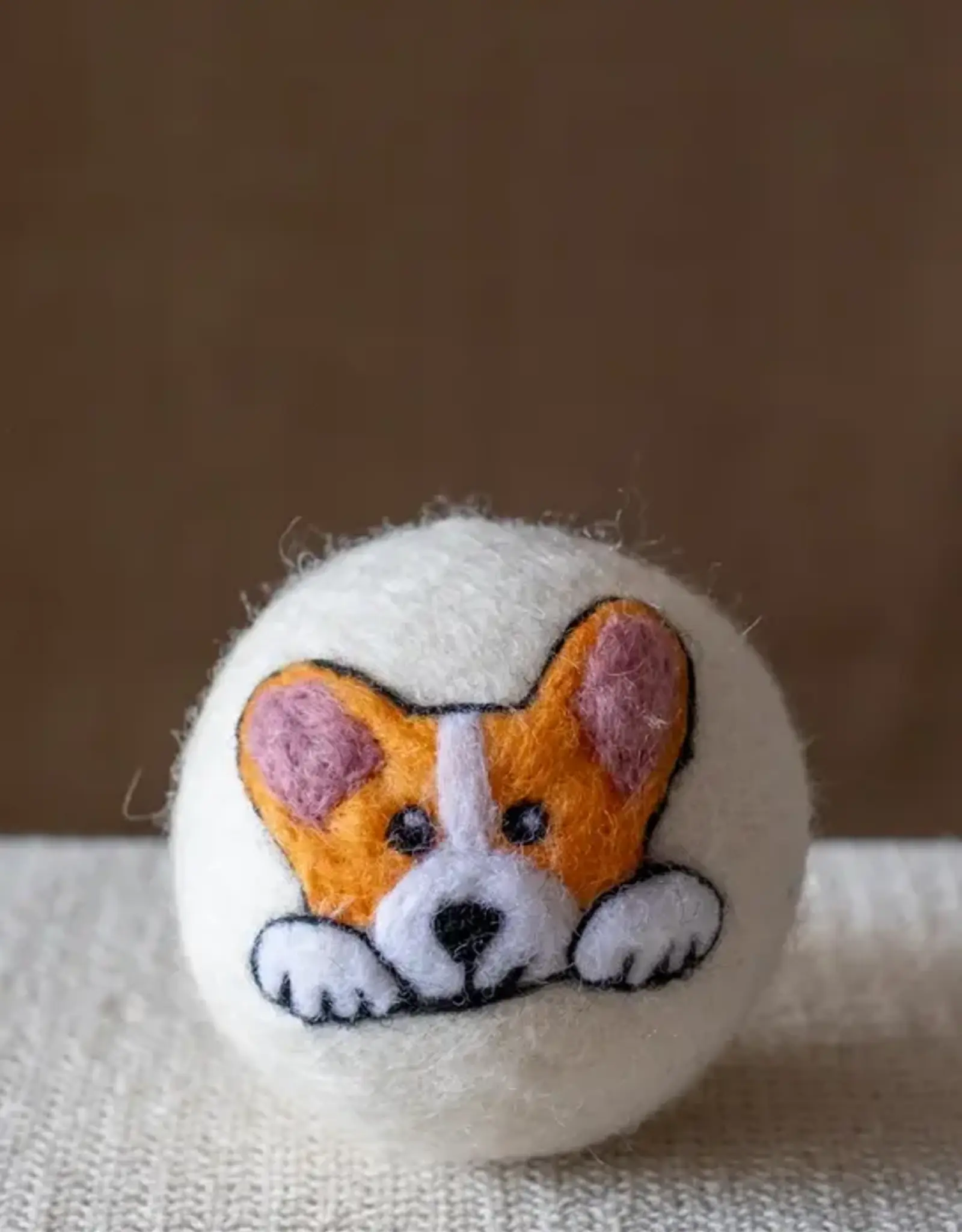 Ethical Global Corgi Dog Felt Dryer Ball