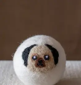 Ethical Global Pug Dog Felt Dryer Ball