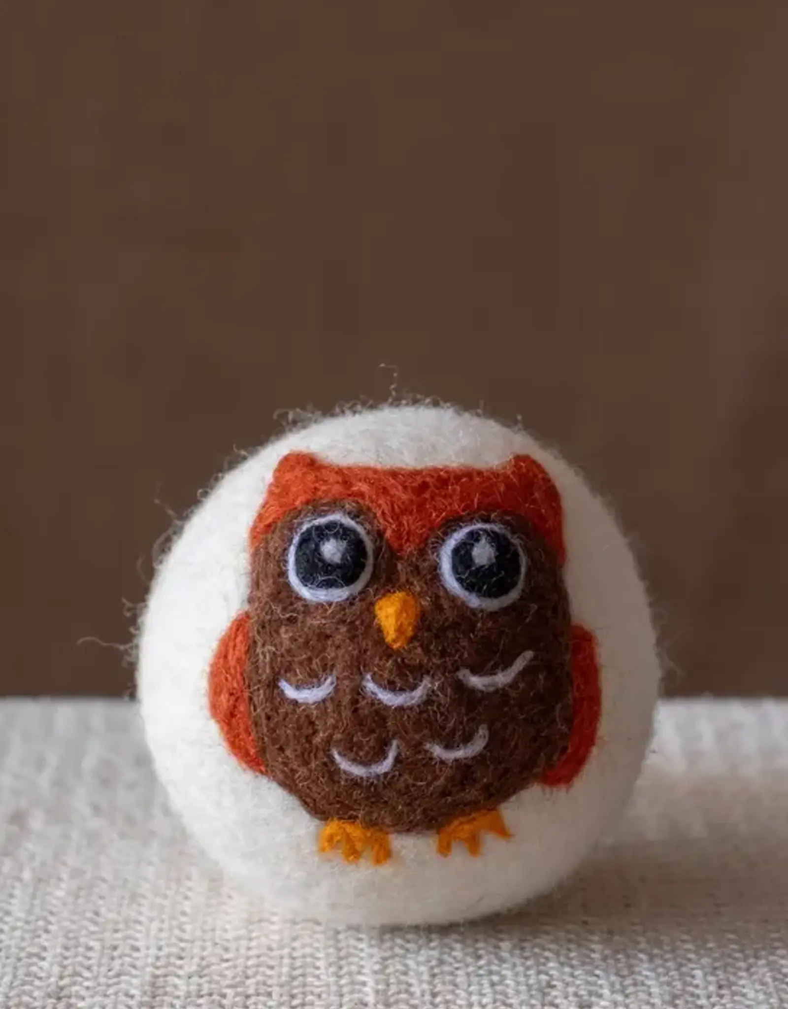 Ethical Global Brown Owl Felt Dryer Ball