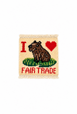 Bunyaad Pakistan Capybara I Love Fair Trade Mug Rug