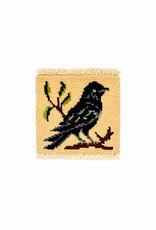 Bunyaad Pakistan Black Raven on Ivory Mug Rug