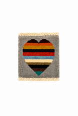 Bunyaad Pakistan Love is Love on Grey Mug Rug