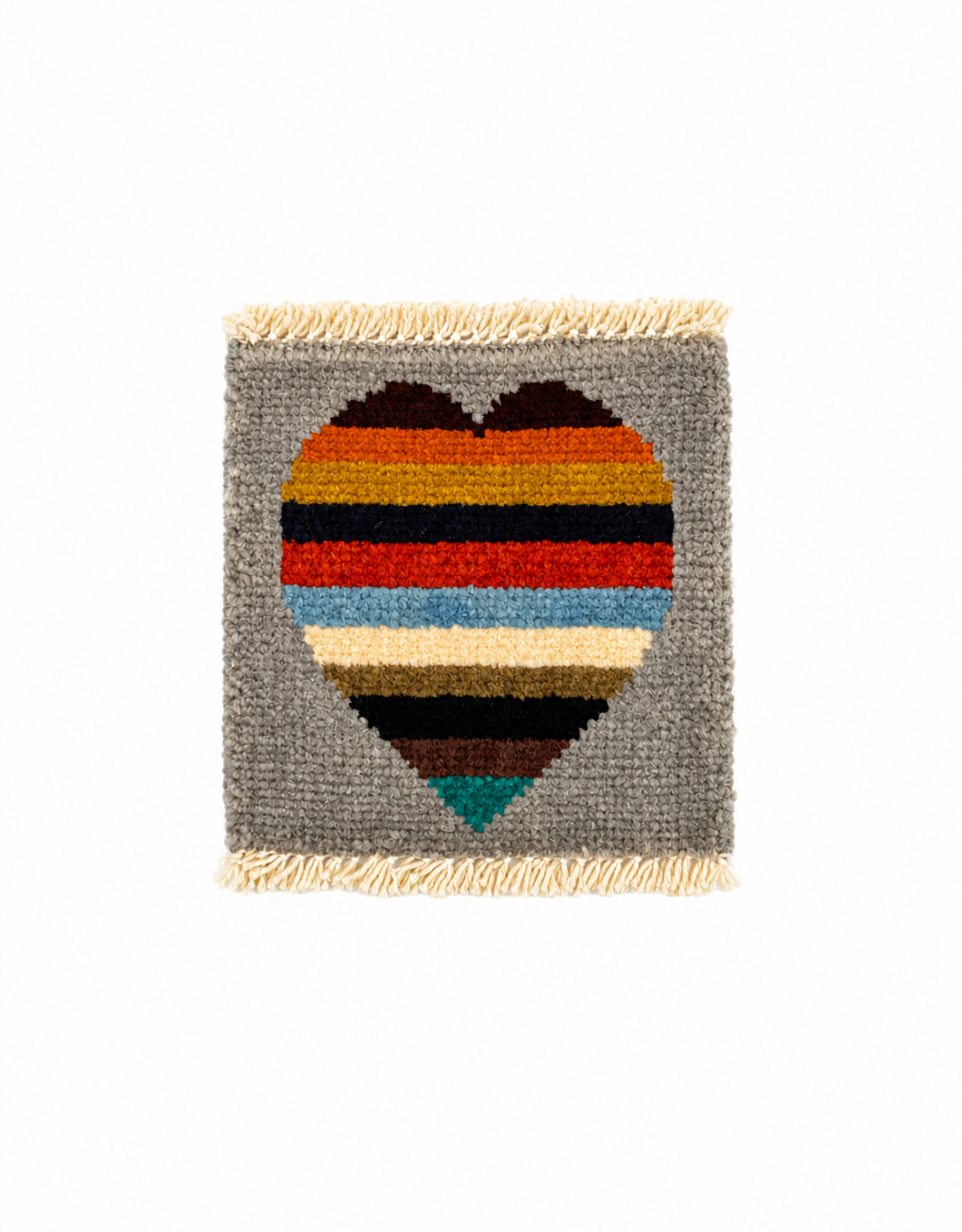Bunyaad Pakistan Love is Love on Grey Mug Rug