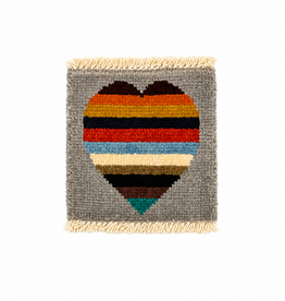 Bunyaad Pakistan Love is Love on Grey Mug Rug