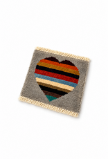 Bunyaad Pakistan Love is Love on Grey Mug Rug