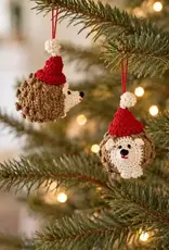Melange Collection Hedgehog with Santa Hat Ornament