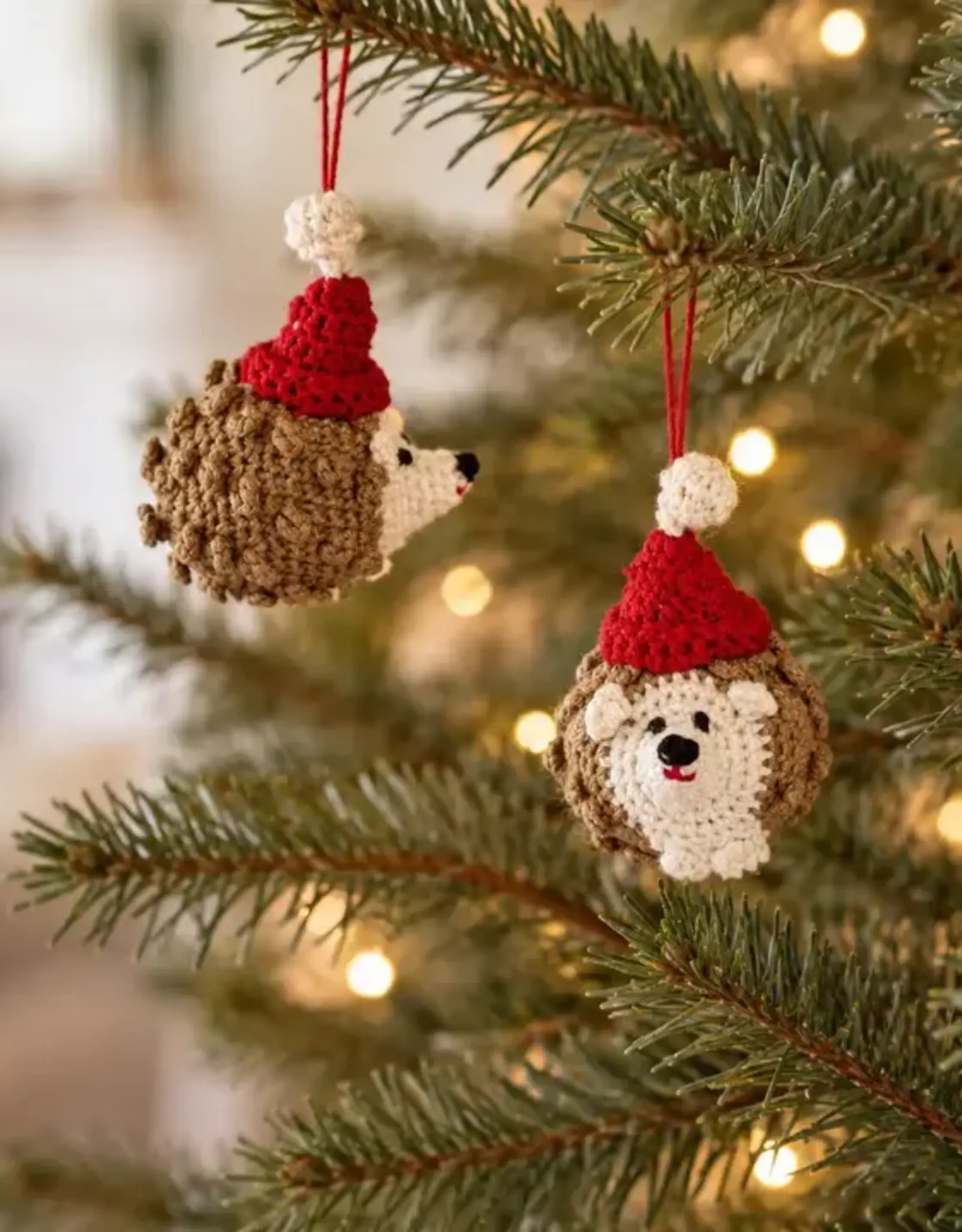 Melange Collection Hedgehog with Santa Hat Ornament
