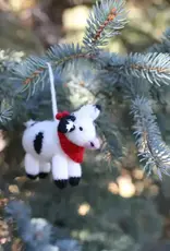 Melange Collection Holiday Cow Ornament