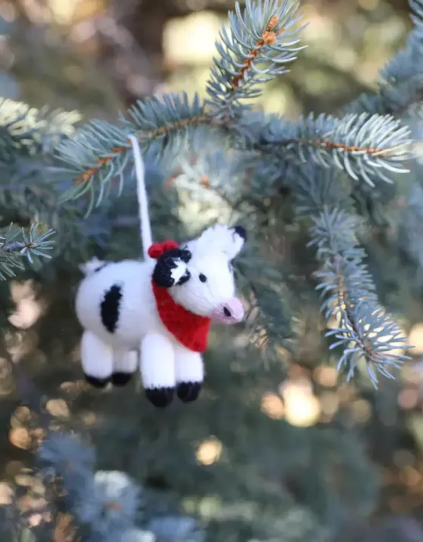 Melange Collection Holiday Cow Ornament