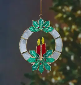 Serrv Capiz Wreath Christmas Ornament