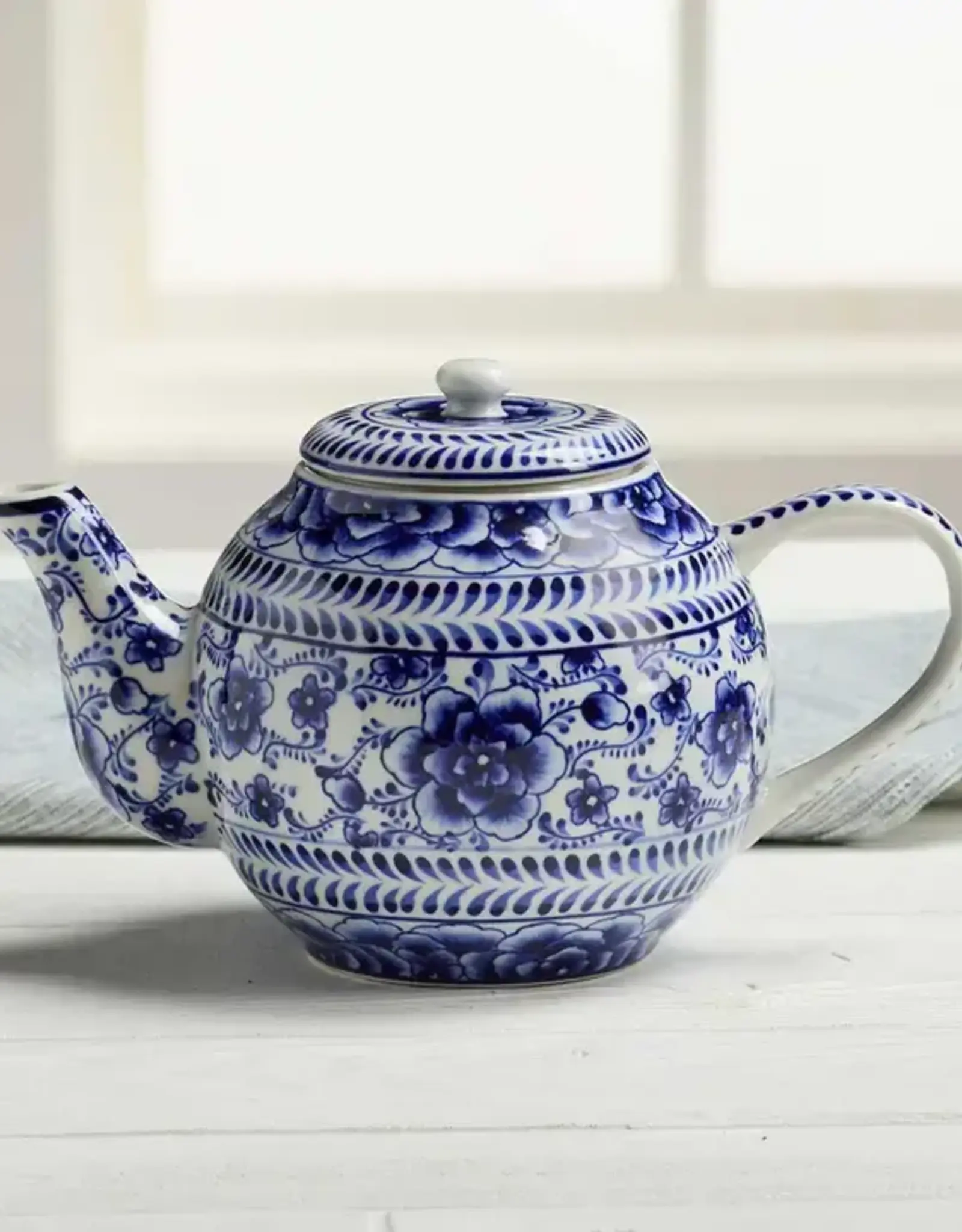 Serrv Indigo Bloom Tea Infuser Teapot