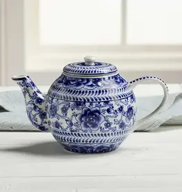 Serrv Indigo Bloom Tea Infuser Teapot