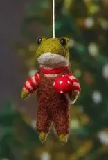 Serrv Foraging Frog Christmas Ornament