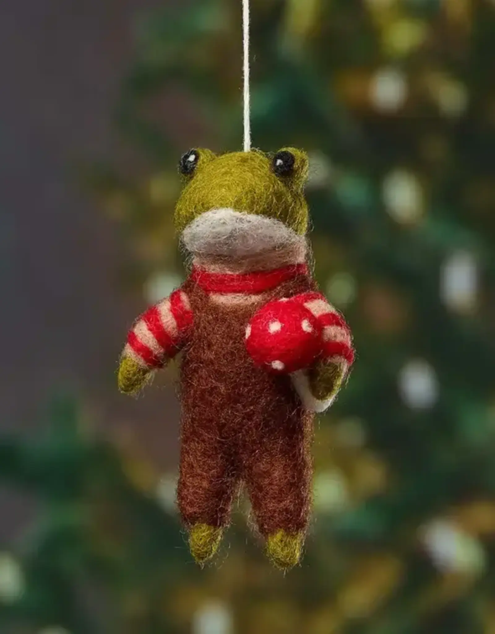 Serrv Foraging Frog Christmas Ornament