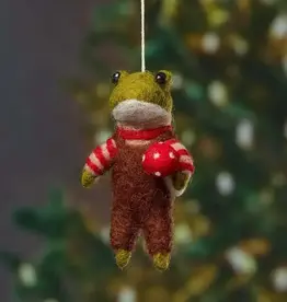 Serrv Foraging Frog Christmas Ornament