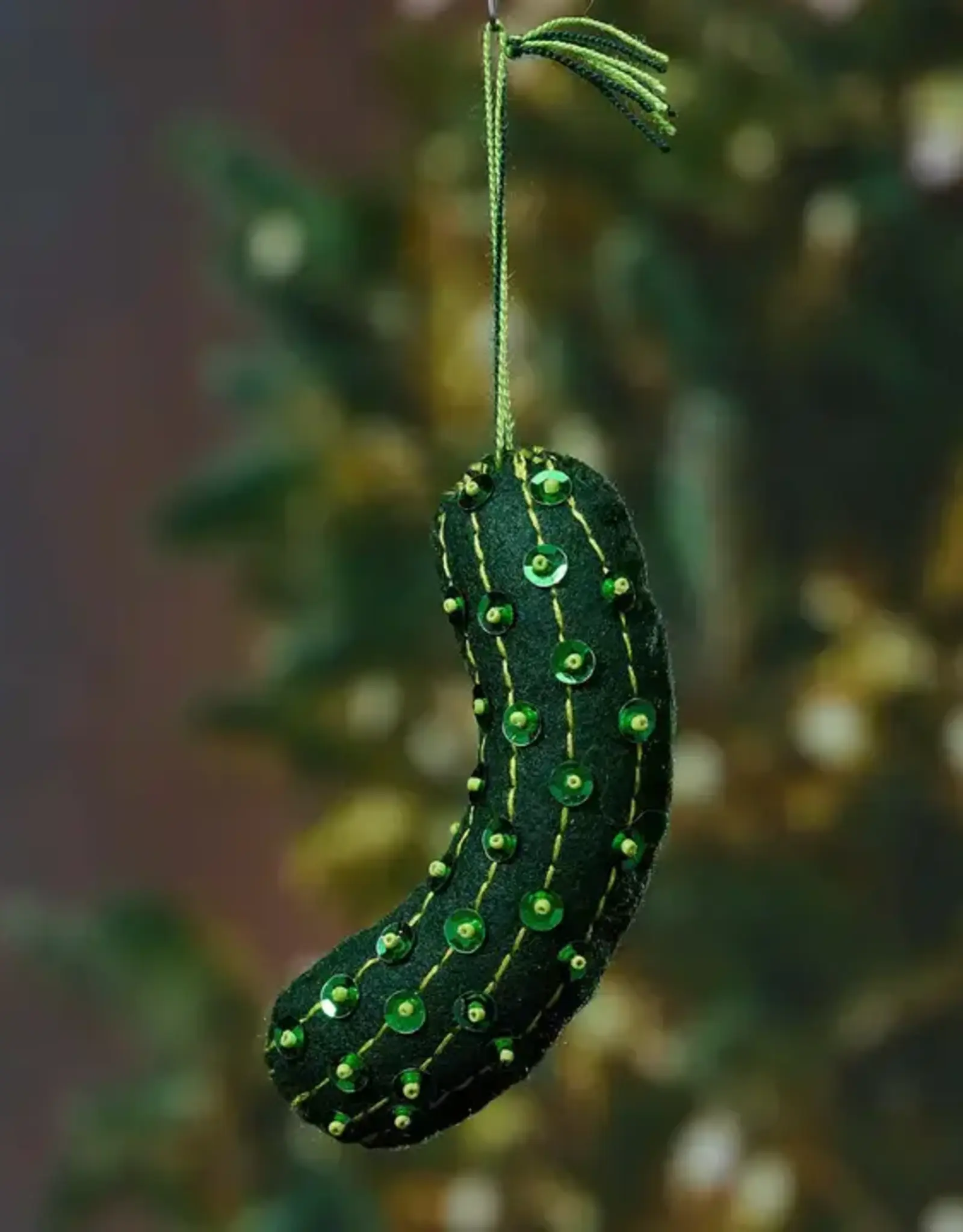 Serrv Glitzy Christmas Pickle Ornament