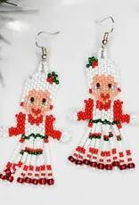 Lucia's Imports Mrs. Claus Earrings