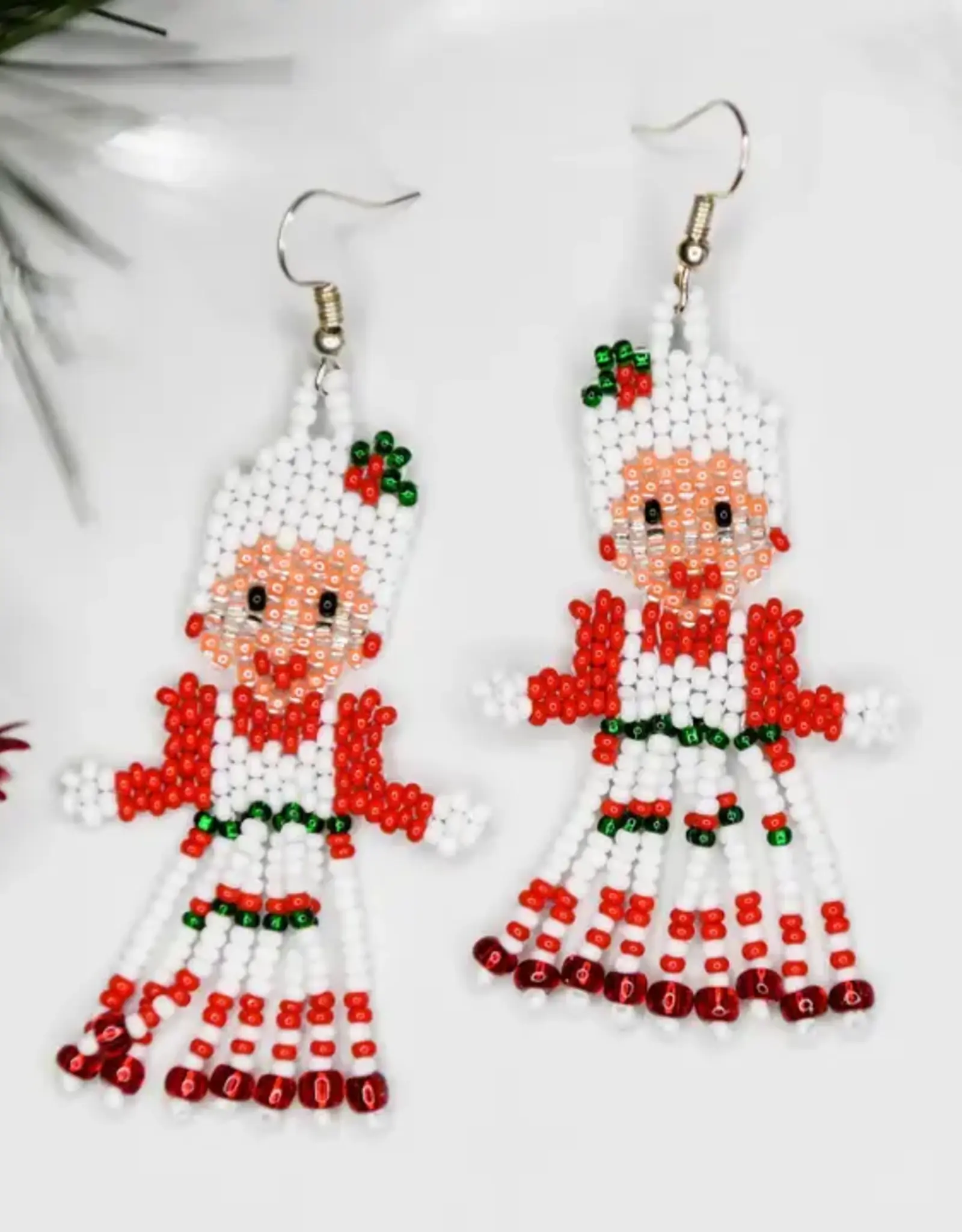 Lucia's Imports Mrs. Claus Earrings