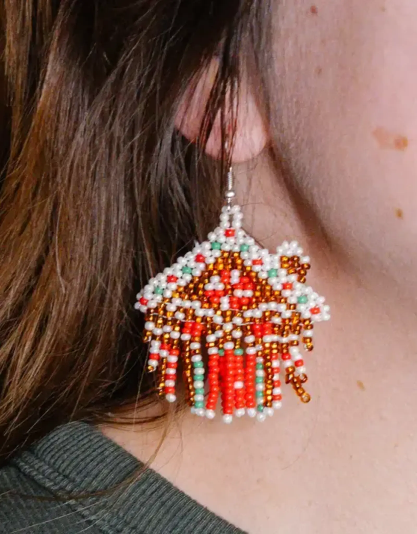 Lucia's Imports Gingerbread House Earrings