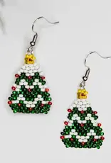 Lucia's Imports Tiny Tinsel Tree Earrings