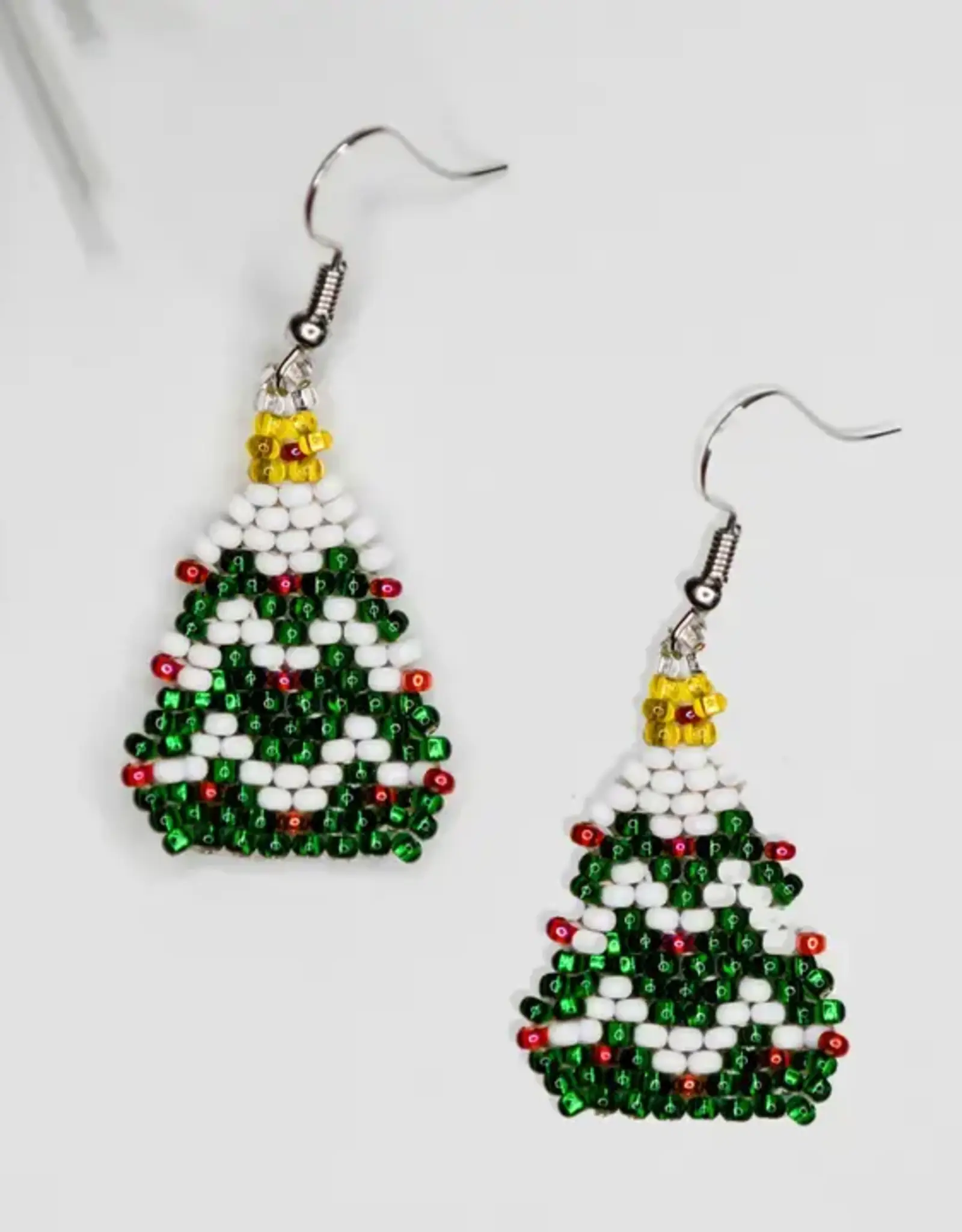 Lucia's Imports Tiny Tinsel Tree Earrings