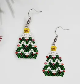 Lucia's Imports Tiny Tinsel Tree Earrings