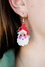 Lucia's Imports Jolly Santa Earrings