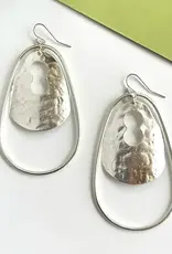 WorldFinds Enfolded Teardrop Earrings - Silver