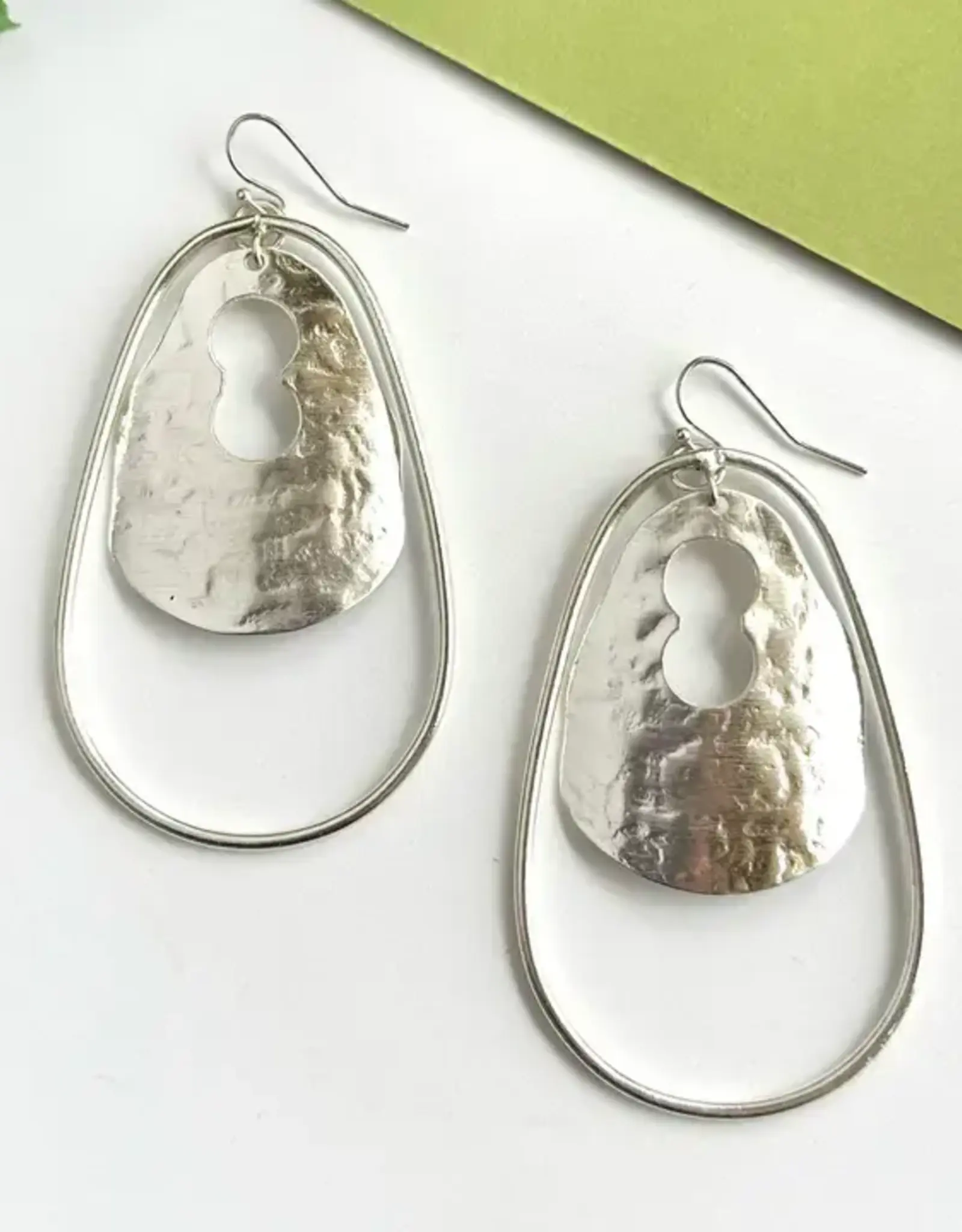 WorldFinds Enfolded Teardrop Earrings - Silver