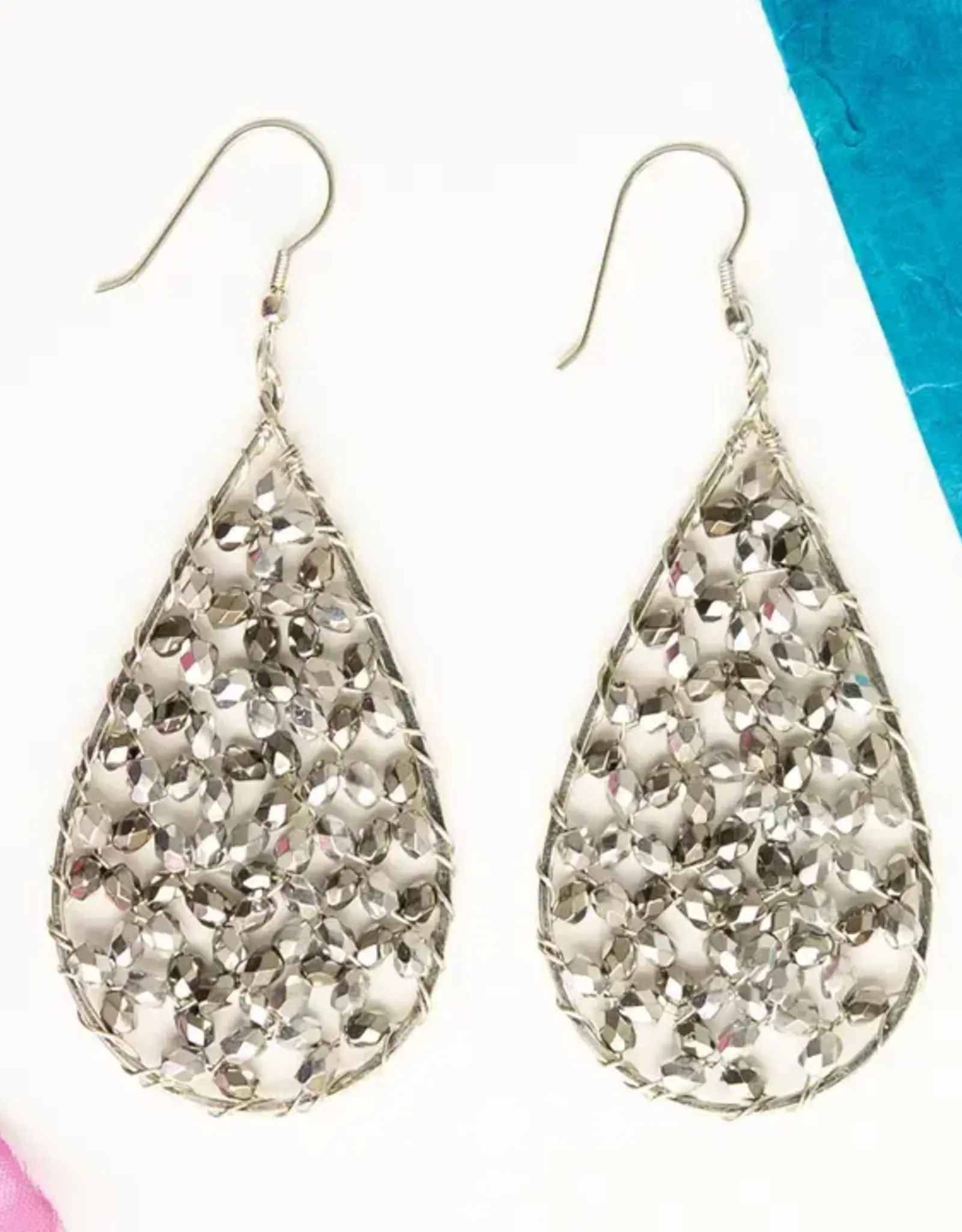 WorldFinds Glistening Teardrop Earrings