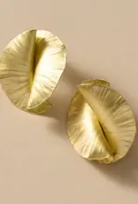 Ten Thousand Villages Kiran Crumpled Spiral Post Earrings